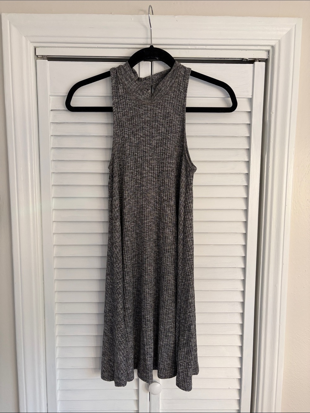 Hollister Ribbed Knit Midi Dress - Gray
